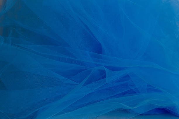 istock Texture of crumpled tulle fabric 1130762528