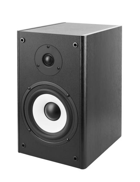 istock Wood Loud Speakers on White 1130766855
