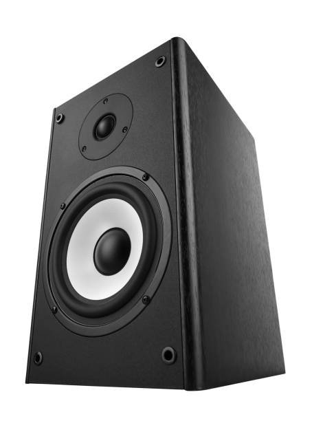 istock Wood Loud Speakers on White 1130766986