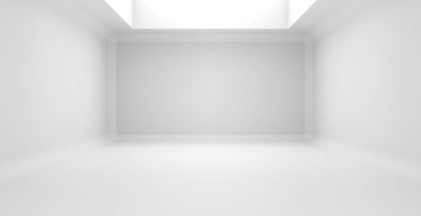 istock Abstract Futuristic Hallway, White Hall 1130769085