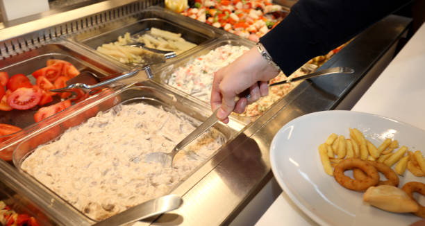 istock self service restaurant with many raw and cooked foods 1130779565