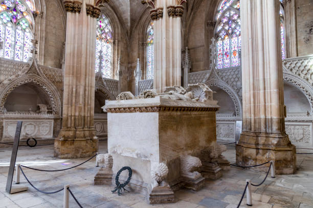 Batalha, Portugal. The Founders' Chapel (Capela do Fundador), royal pantheon with the tombs of King John I of Portugal and Philippa of Lancaster