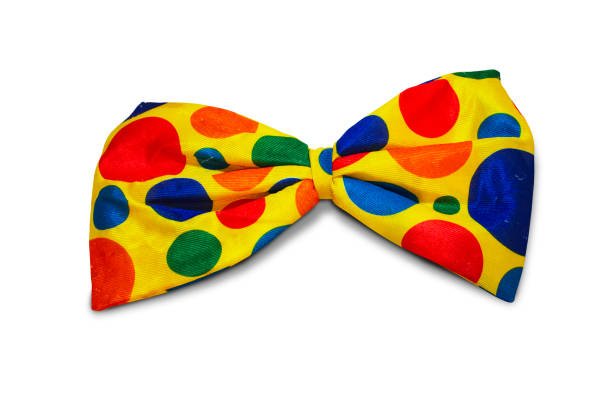 Clown necktie isolated on white background