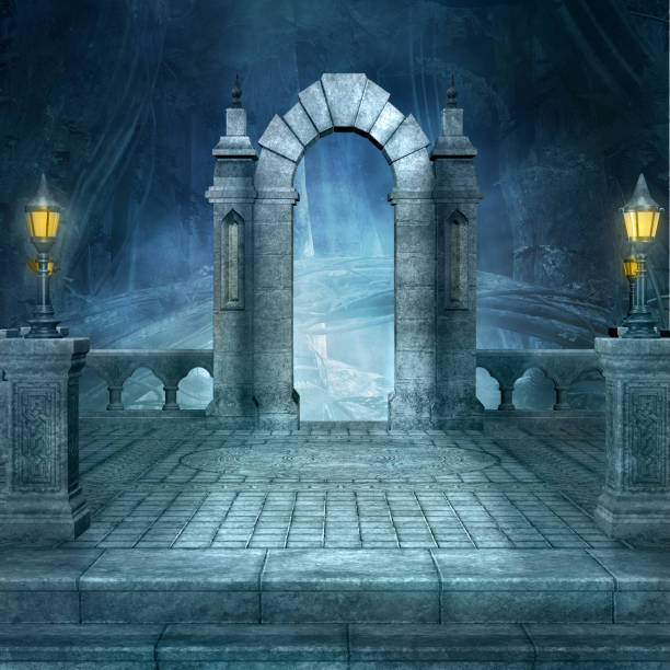 istock Fantasy entrance to the dark forest 1130790189