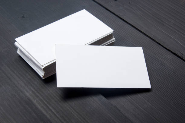 istock Business cards blank. Mockup on color background. Flat Lay. copy space for text 1130796348