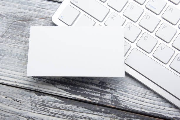 istock Business cards blank. Mockup on color background. Flat Lay. copy space for text 1130796452