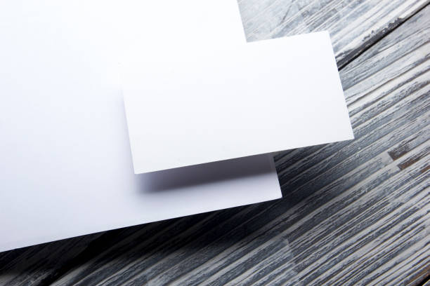 istock Business cards blank. Mockup on color background. Flat Lay. copy space for text 1130796484