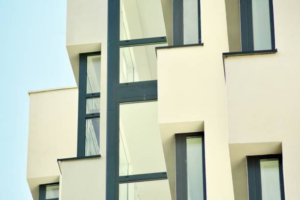istock Modern apartment buildings on a sunny day with a blue sky. 1130798953