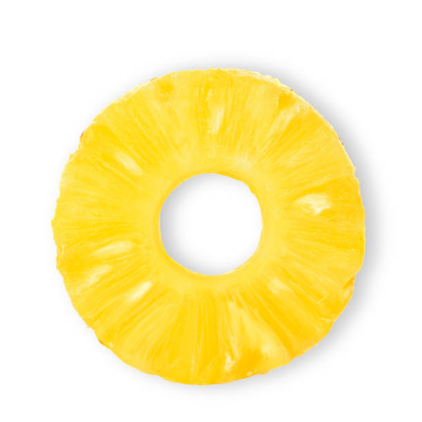 istock Slices of fresh pineapple isolated on white background 1130802857