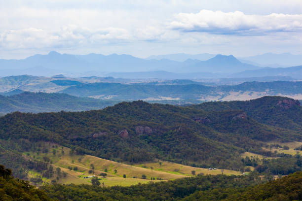 istock Rugged landscape of forested cliffs and hills in O'Reily, QLD, Australia 1130803873