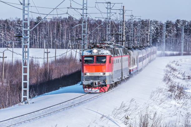 istock Modern high-speed train approaches to the station. 1130805894