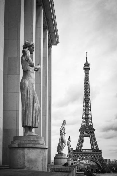The Eiffel Tower from Trocadero place stock photo