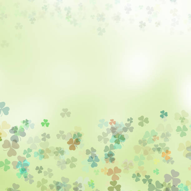 istock St Patrick day background with shamrock clover leaf, Irish festival symbol 1130810205