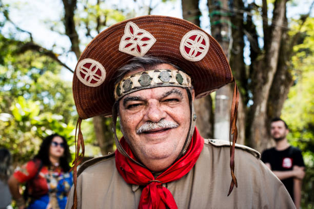 Conservatória (Rio de Janeiro), Brazil - Sep 09, 2018: Traditional street carnival out of season in Conservatoria, historic village located in south of Rio de Janeiro State