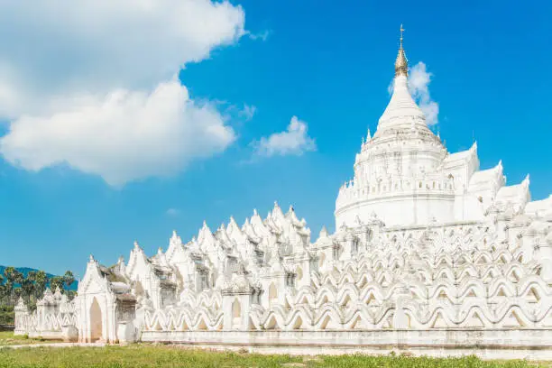 Photo of Hsinbyume pagoda in Sagaing region of Myanmar.