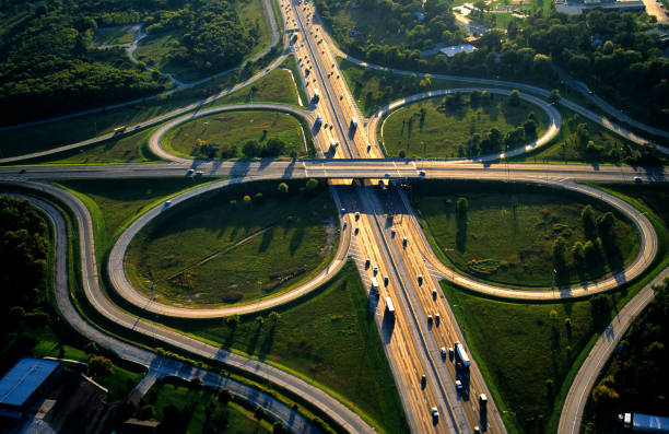 istock Aerial of I55, Il 1130825874