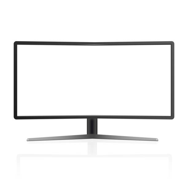 istock Realistic TV monitor mockup isolated. Vector 1130830291