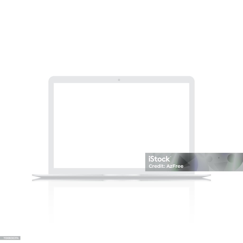 Laptop with white screen mock up. Vector Laptop with white screen mock up. Vector. Laptop stock vector