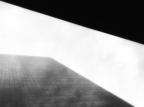 Black and white creates a strange dramatic buildingscape that color can never achieve.