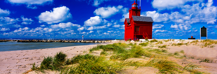 Big Red Lighthouse, Holland, MI Shoreline