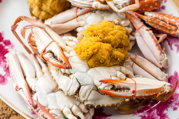 istock Steamed blue crab in plate 1130834225