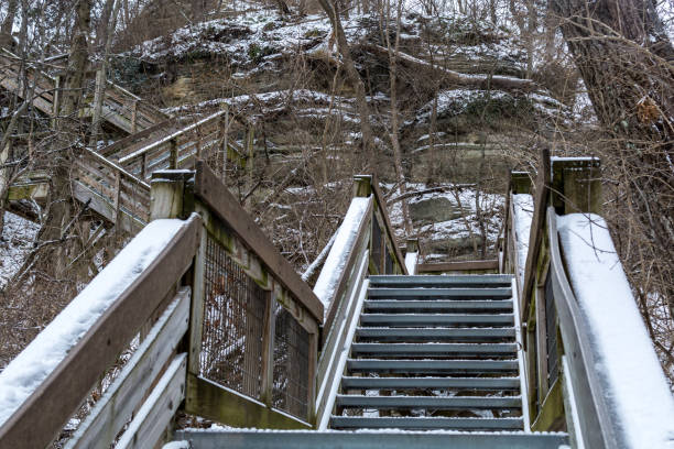 istock Stairs to Starved Rock lodge. 1130834282