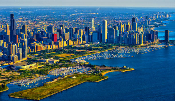 istock Chicago Aerial Sunrise 1130836174