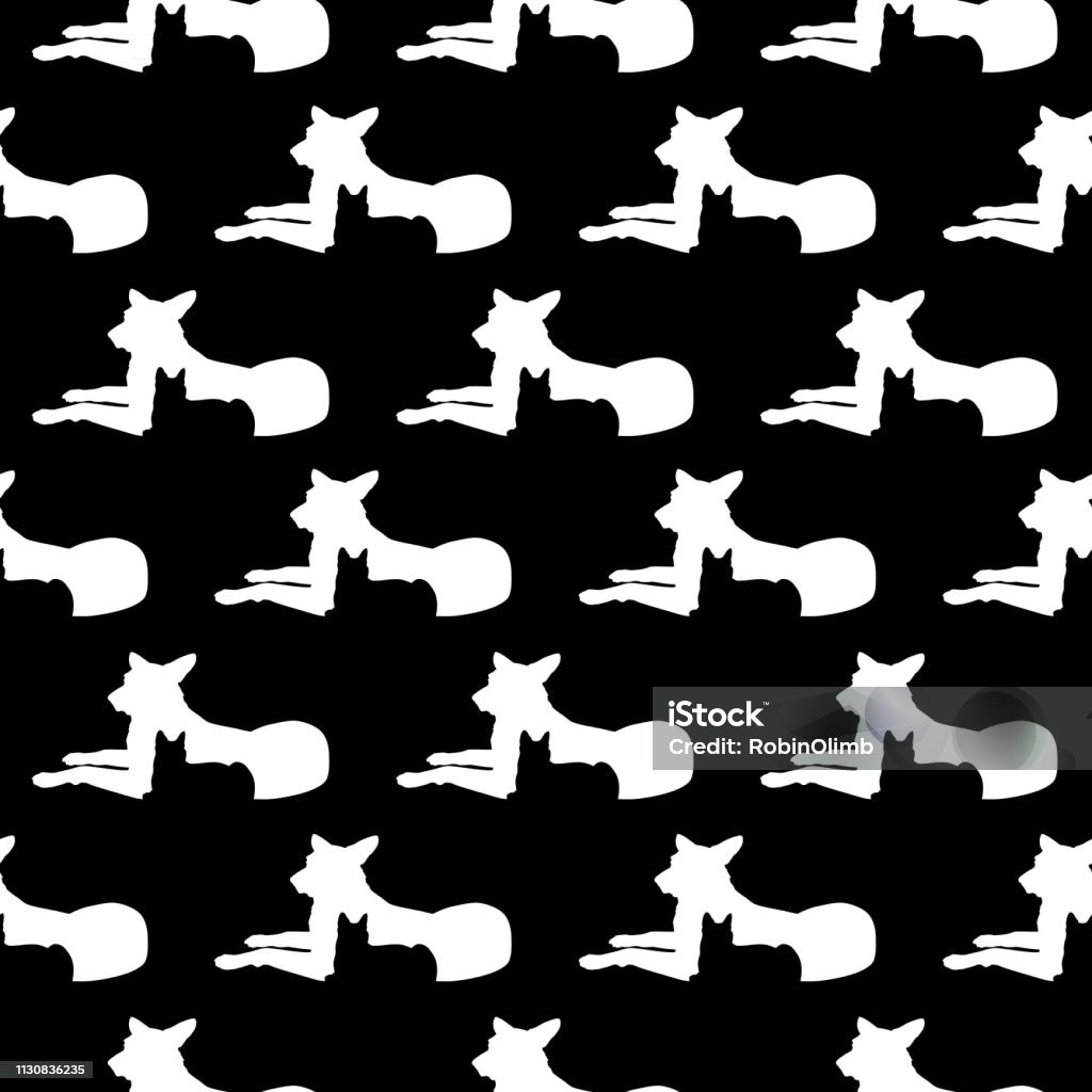 Cat Lying With Dog Seamless Pattern Vector seamless pattern of white dogs and black cats lying together on a black background. Dog stock vector