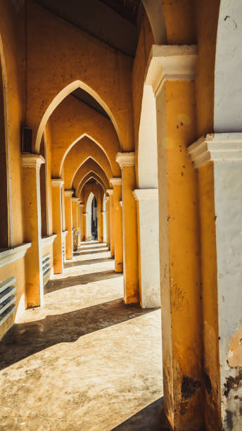 istock Old corridor of Mang Lang church 1130837248