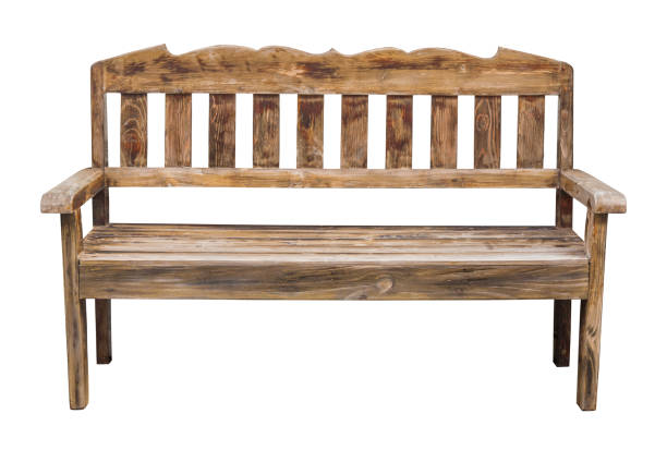 istock old long wooden chair isolated on white with clipping path 1130838358