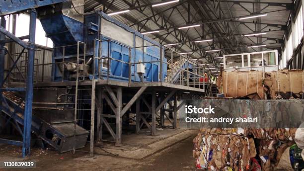 Plastic Bales Of Garbage At The Waste Processing Plant Processing And Storage Of Waste For Further Disposal Stock Photo - Download Image Now