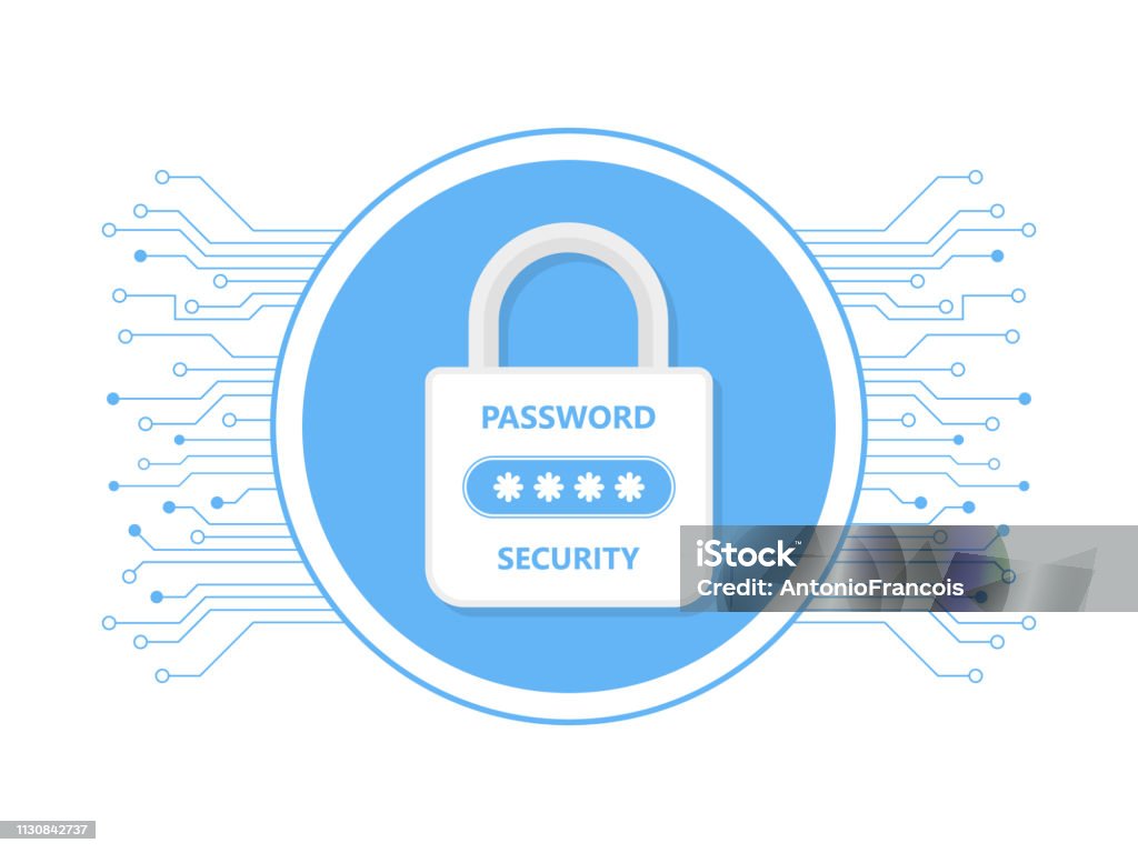 Security Pass Vector Lock Security Password Security Circuit Illustration Vector Stock ...