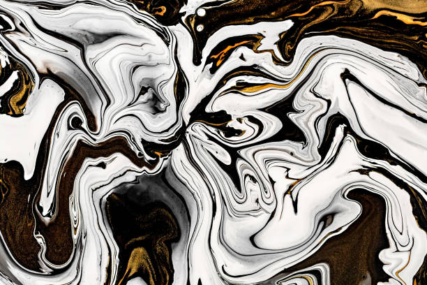 istock Black, white marble texture with golden lots of bold contrasting veining. Applicable for create surface marbled effect. Design for packaging, brochure, poster, wallpaper, textile, decor interior. 1130843144