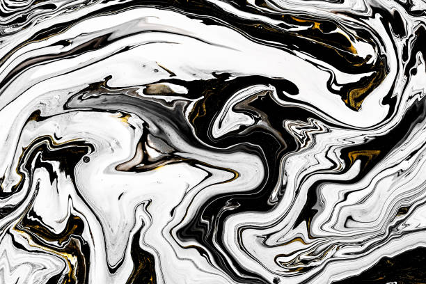istock Black, white marble texture with golden lots of bold contrasting veining. Applicable for create surface marbled effect. Design for packaging, brochure, poster, wallpaper, textile, decor interior. 1130843185