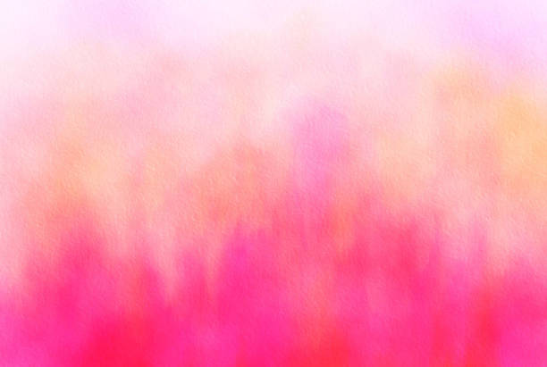 pink and orange abstract art painted background - watercolor painting watercolour paints brush stroke abstract imagens e fotografias de stock