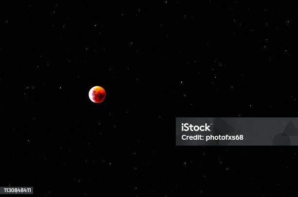 The Eclipse Lunar January 21 2019 Stock Photo - Download Image Now - Astronomy, Backgrounds, Beauty