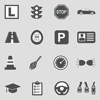 Driving, License, School, Car, Traffic, Sticker