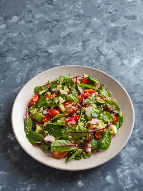 istock Fresh Red Shard Salad with quinoa and tomatoes. 1130851590
