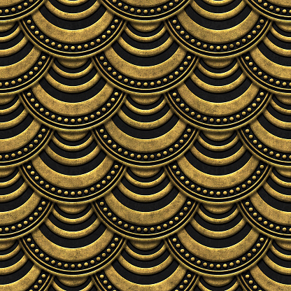 Gold pattern, 3d illustration