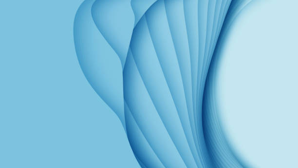 istock Vector 3D abstract background with paper cut shapes. Blue carving art. Paper craft landscape with gradient fade colors. Minimalistic design layout for business presentations, flyers, posters. 1130862181