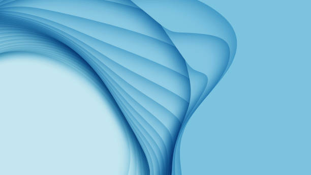 istock Vector 3D abstract background with paper cut shapes. Blue carving art. Paper craft landscape with gradient fade colors. Minimalistic design layout for business presentations, flyers, posters. 1130862183