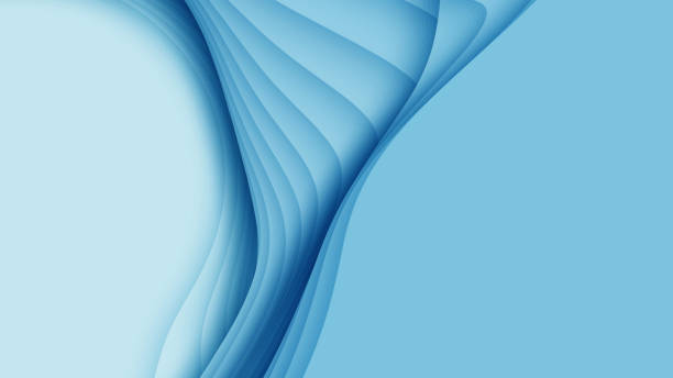 istock Vector 3D abstract background with paper cut shapes. Blue carving art. Paper craft landscape with gradient fade colors. Minimalistic design layout for business presentations, flyers, posters. 1130862188