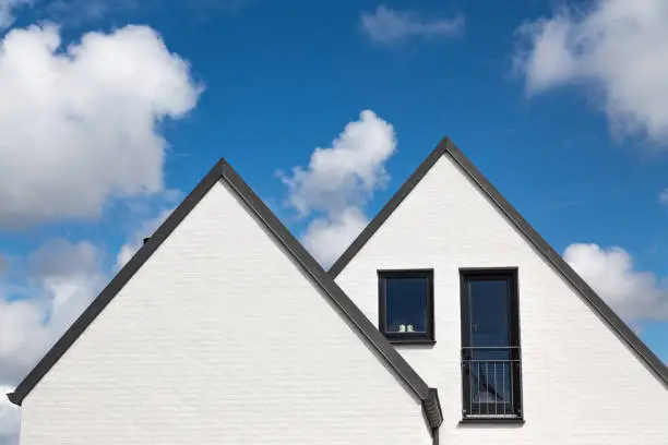 white house with double gable