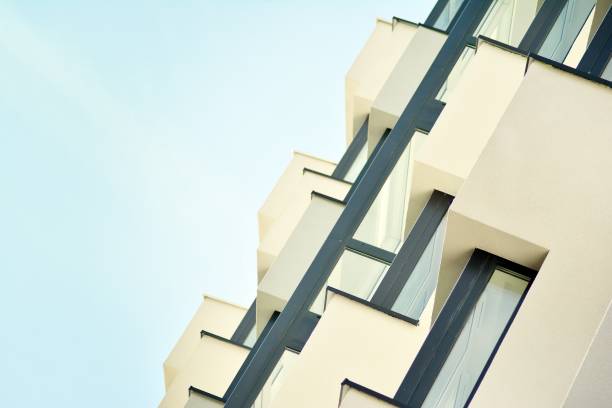 istock Modern apartment buildings on a sunny day with a blue sky. 1130867158