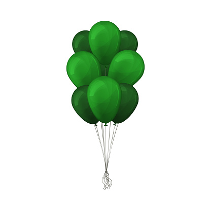 Mechanica Scepticisme Calamiteit A Green Balloon Stock Illustration - Download Image Now - Balloon, Green  Color, White Color - iStock