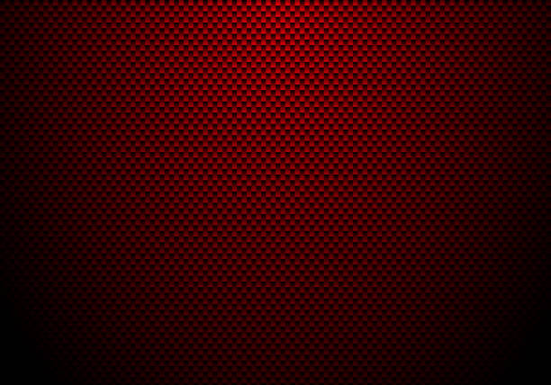 Red carbon fiber background and texture with lighting. Material wallpaper for car tuning or service. Red carbon fiber background and texture with lighting. Material wallpaper for car tuning or service. Vector illustration red texture stock illustrations