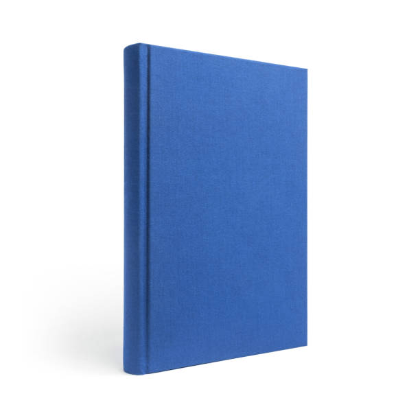 istock Blue standing hardcover book isolated, perspective view. 1130869955
