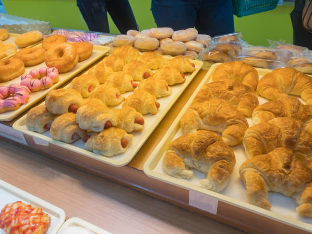 istock Croissant bread on the restaurant 1130872475