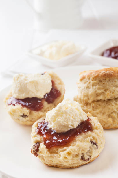 istock Scones with Jam and Cream, Fresh and Homemade 1130873551