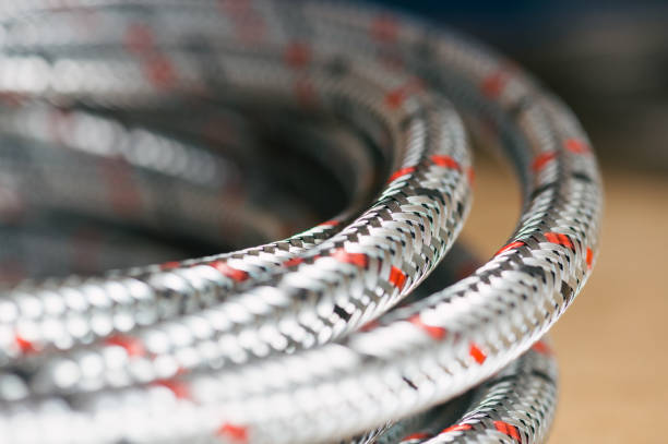 istock Flexible metal hose detail 1130873584